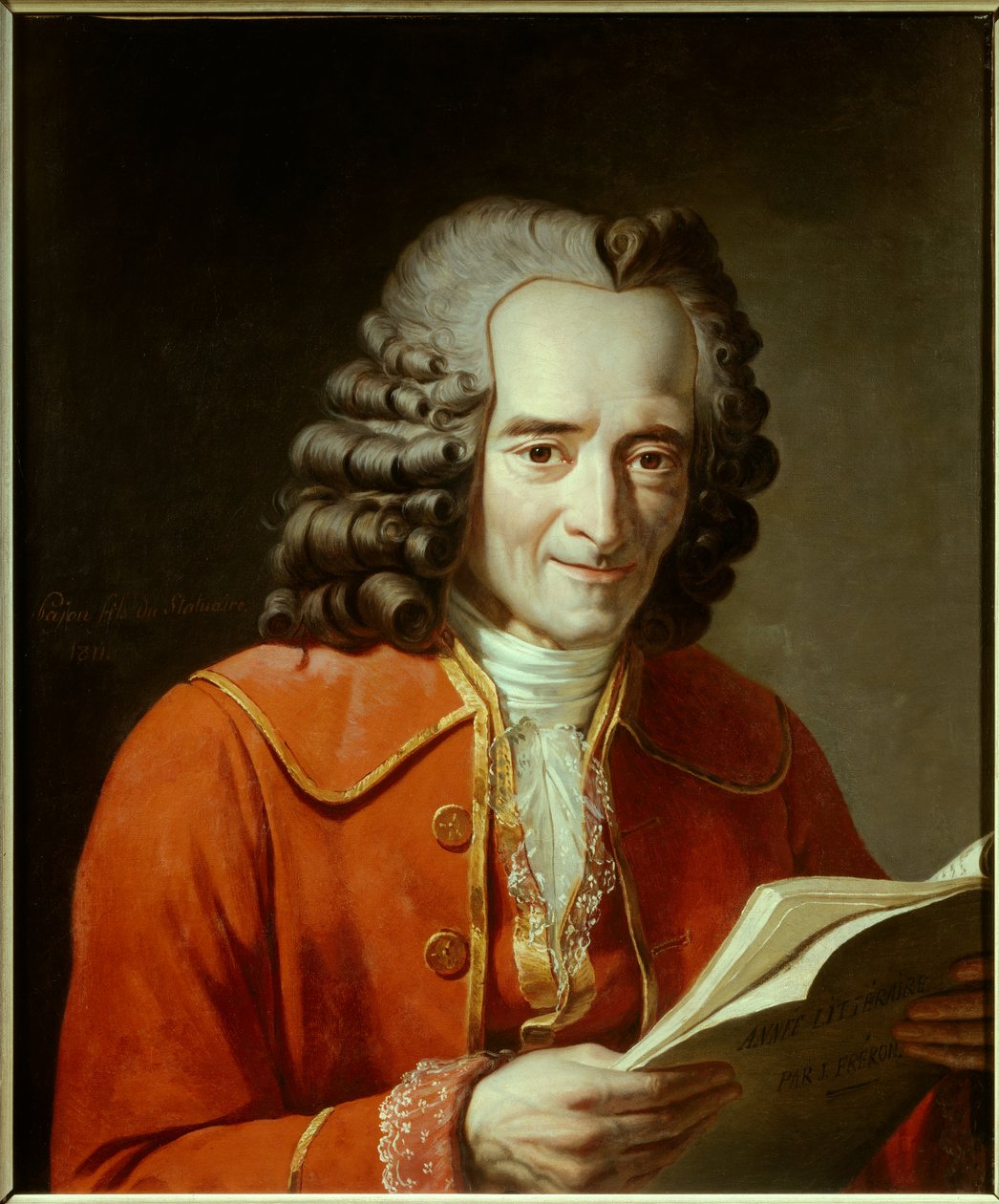 Portræt af Voltaire (sagde Francois Marie Arouet af Jacques Augustin Catherine Pajou