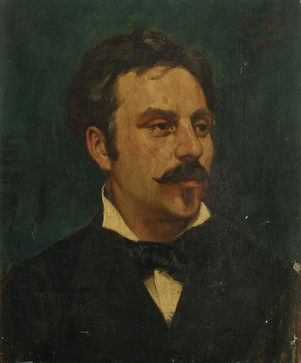Portræt af komponisten Gabriel Fauré 1845-1924, 1878. af Jacques Baugnies