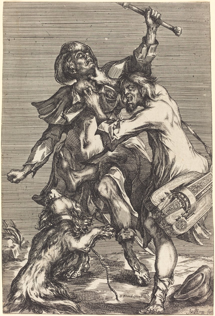 Bekæmpende tiggere af Jacques Bellange