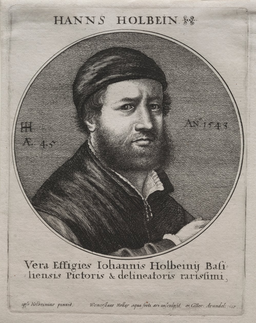 Portræt af Hans Holbein af Jacques Bellange