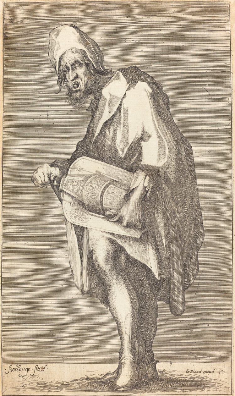 The Blind Hurdy Guurdy Player. af Jacques Bellange