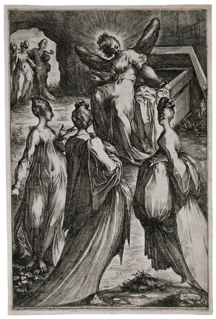 De hellige kvinder ved graven, 1613-16 (radering og gravering) af Jacques Bellange