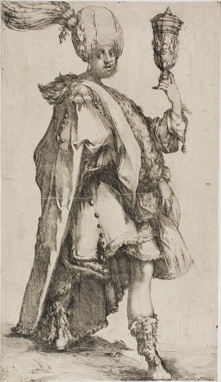 De tre vise mænd: Balthasar, kongen af Saba af Jacques Bellange