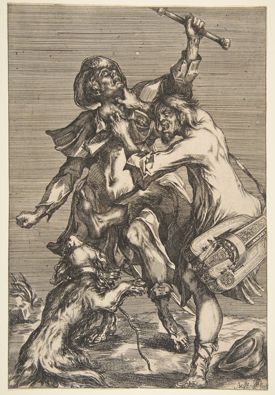 To kæmpende tiggere, 1612-16. af Jacques Bellange