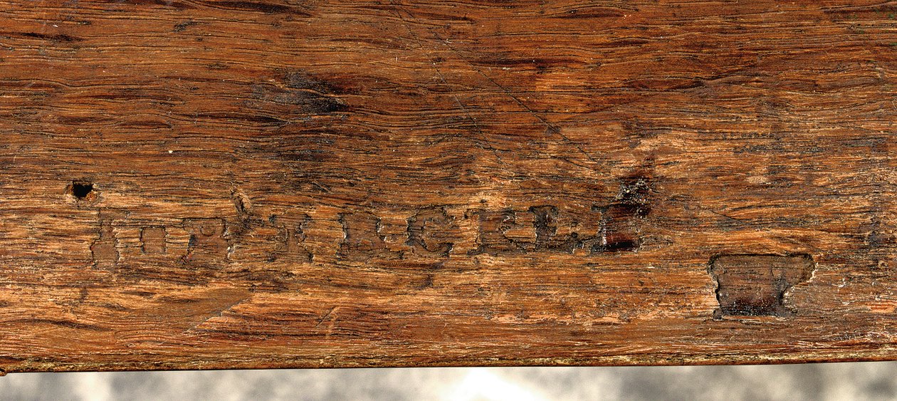 Detalje af en sen Louis XV-kommode, tredje fjerdedel af det 18. århundrede (ormolu-monteret tulipantræ, amarant, bejdset frugttræ, marmor og parket) (se også 714758) af Jacques Birckle