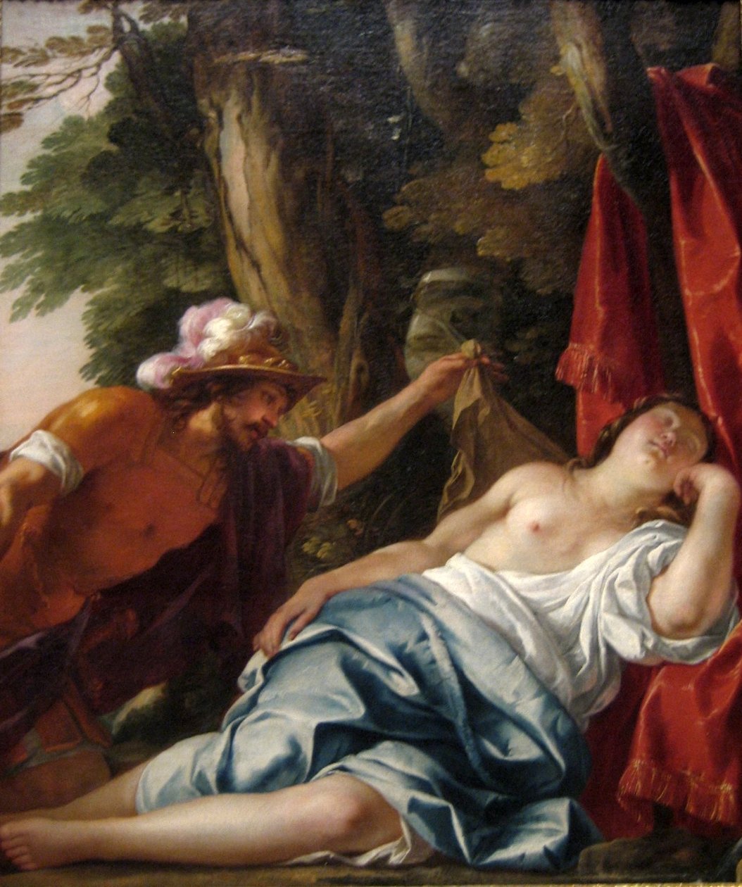 Fransk:  Mars et la vierge vestale Mars og den vestalske jomfru af Jacques Blanchard