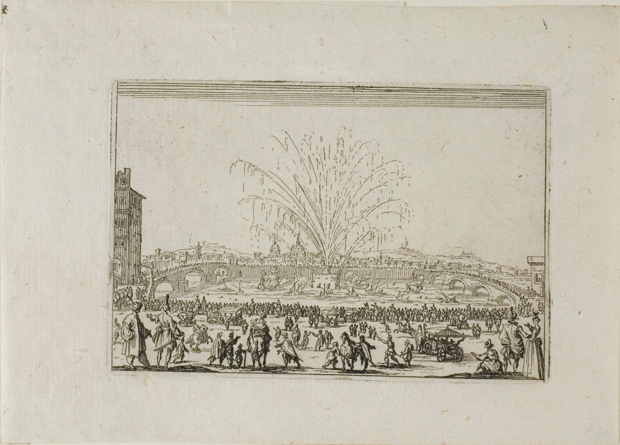 En festival på Arno, fra The Caprices af Jacques Callot