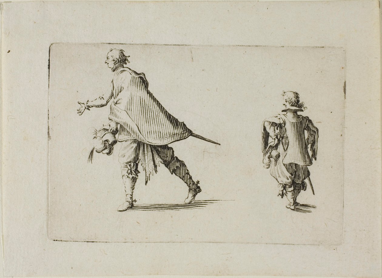 En gentleman og hans page, fra The Caprices af Jacques Callot