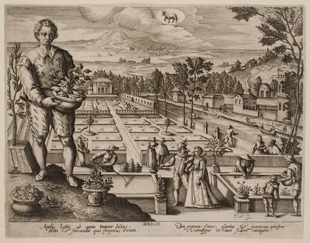 April, fra serien »Månederne« af Jacques Callot