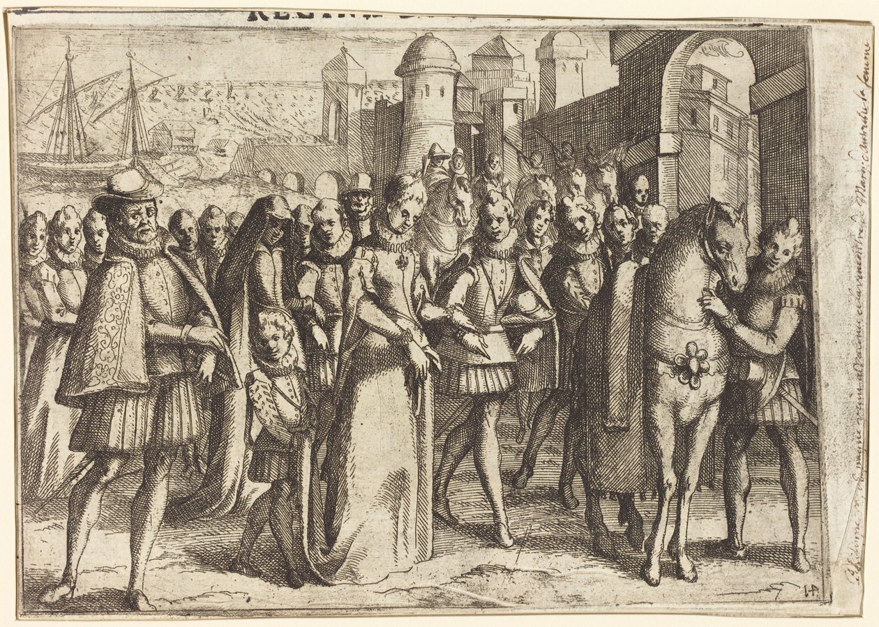 Ankomst til Valencia [forside] af Jacques Callot
