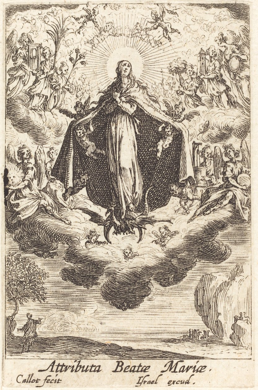 Jomfruens attributter, i eller efter 1630. af Jacques Callot