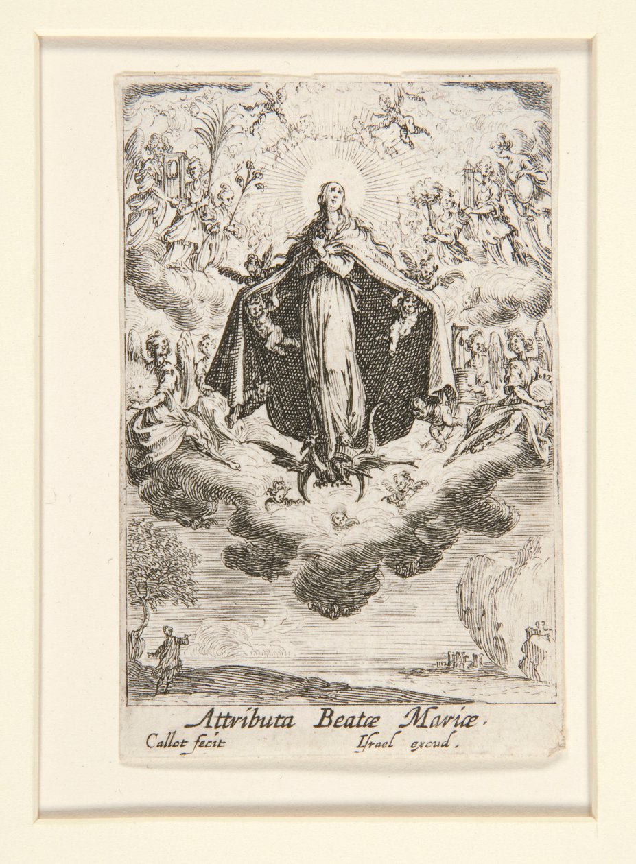 Jomfruens tilskrivninger, nr. 14 fra Jomfruens liv af Jacques Callot