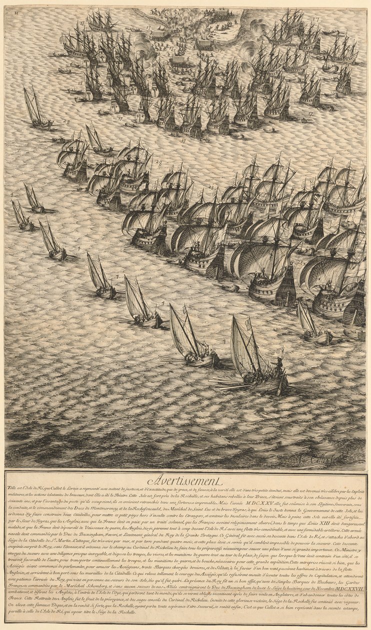 Udsnit fra »Belejringen af citadellet St. Martin på Île de Ré« af Jacques Callot