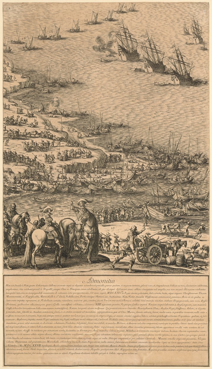 Detalje fra »Belejringen af citadellet i St. Martin på Île de Ré« af Jacques Callot