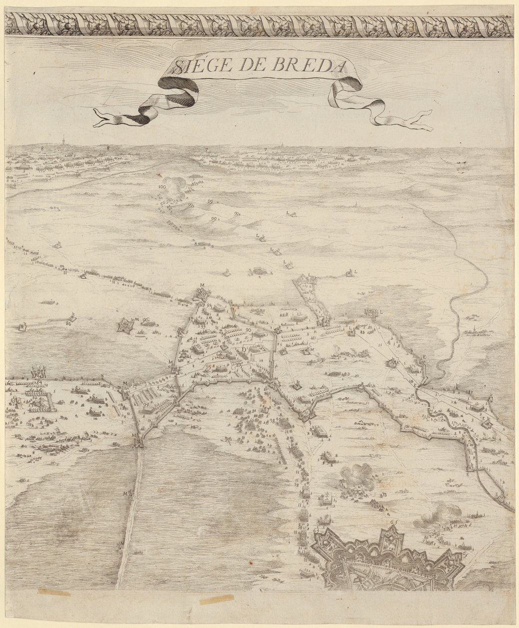 Detalje fra «Slaget om Breda» af Jacques Callot