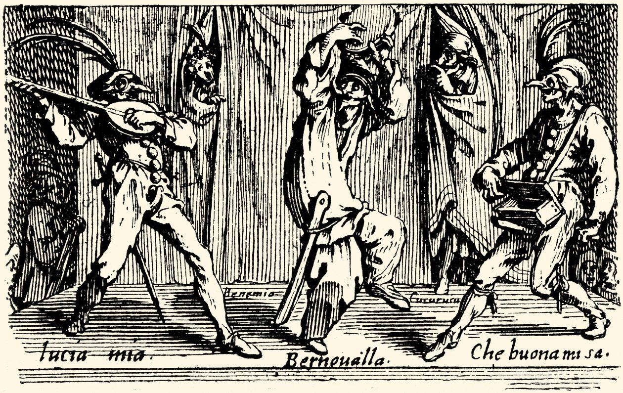 Balls of Sfessania - fra raderinger af Jacomo Callot. af Jacques Callot