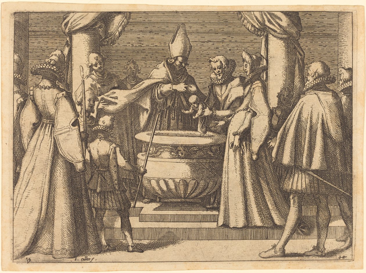 Dåb af Prinsen af Spanien af Jacques Callot