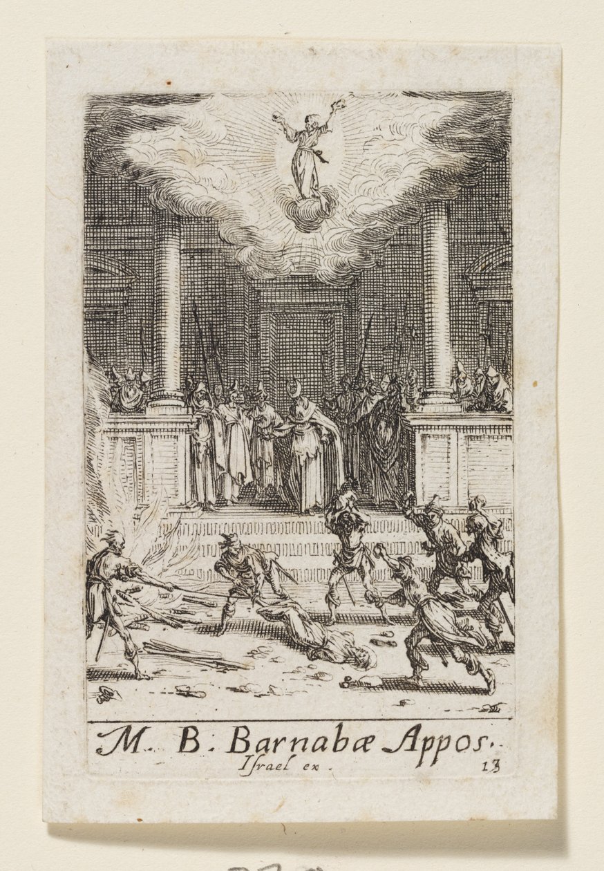 Apostlen Barnabas (Barnabae Apost.) af Jacques Callot