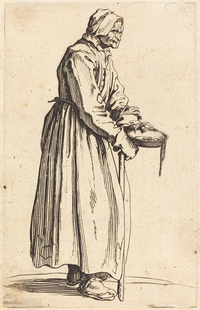Tiggerkvinde med Pan af Jacques Callot