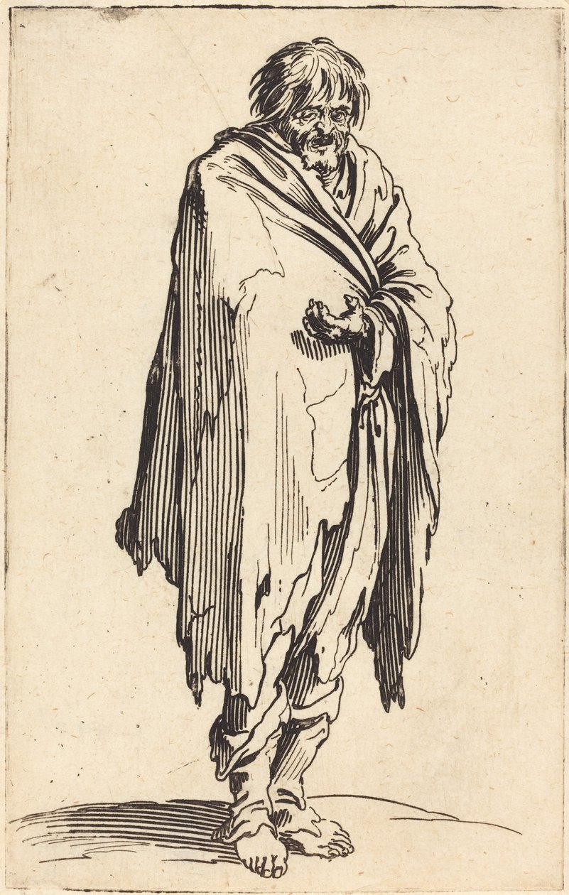 Tigger med bare hoved og fødder af Jacques Callot