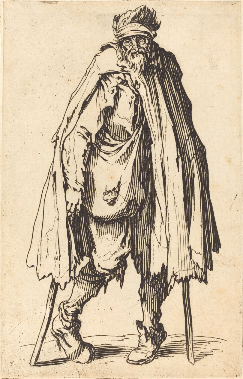 Tigger med Krykker og Sæk af Jacques Callot