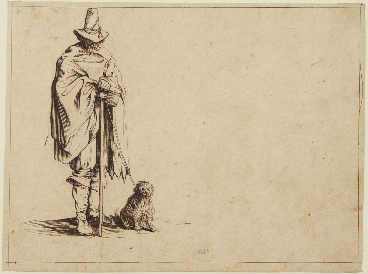 Tigger med hund af Jacques Callot