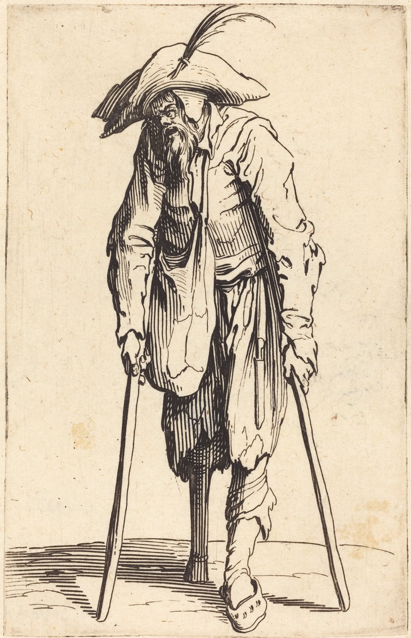 Begger med træben, c.1622 af Jacques Callot