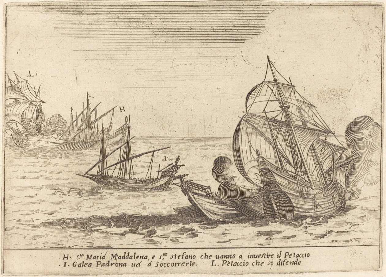 Boarding af Petaccio af Jacques Callot