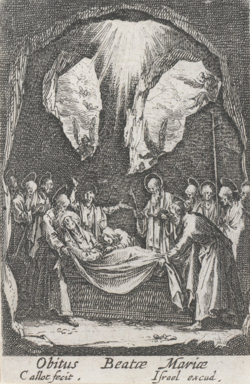 Jomfruens begravelse, nr. 12 fra Jomfruens liv af Jacques Callot