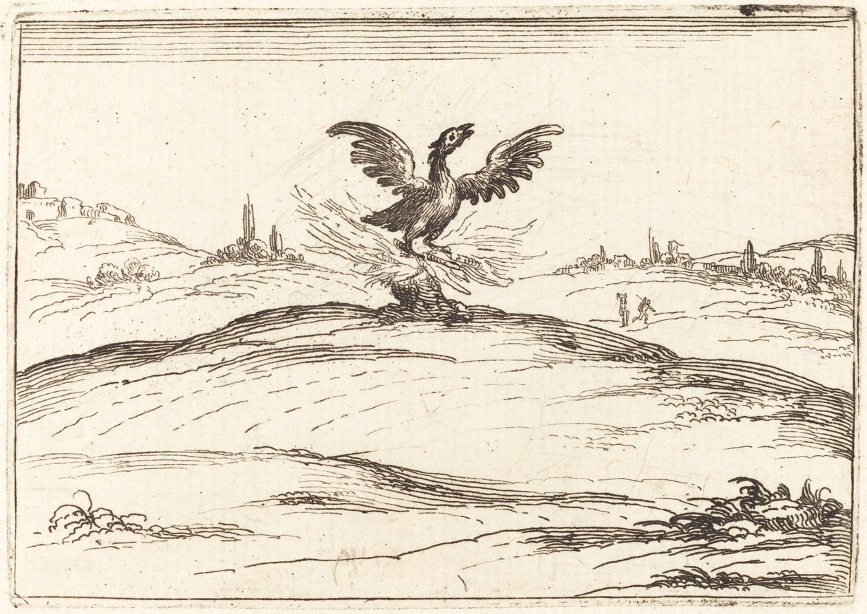 Brændende Phoenix af Jacques Callot