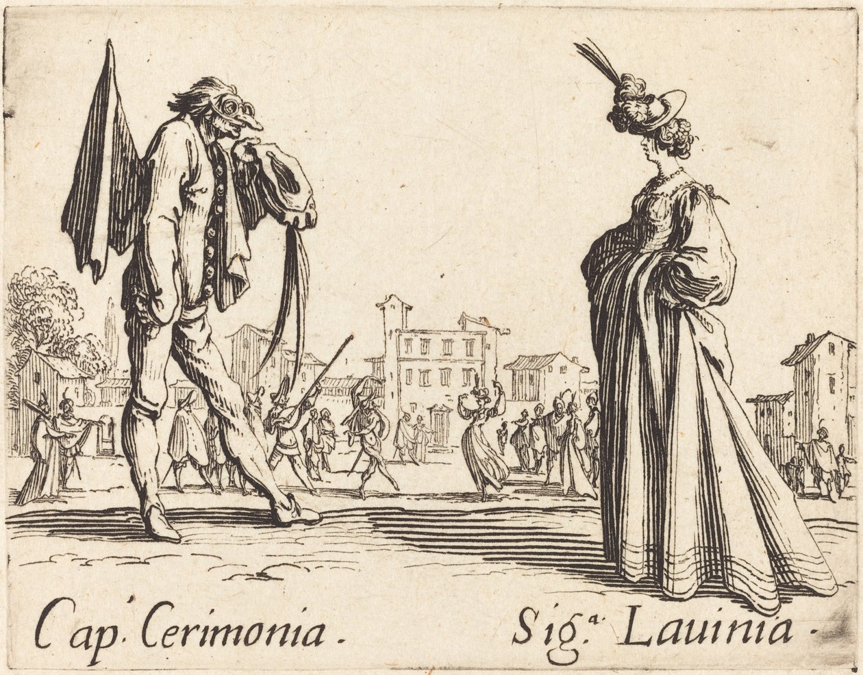 Kasket. Cerimonia og Siga. Lavinia, ca. 1622. af Jacques Callot