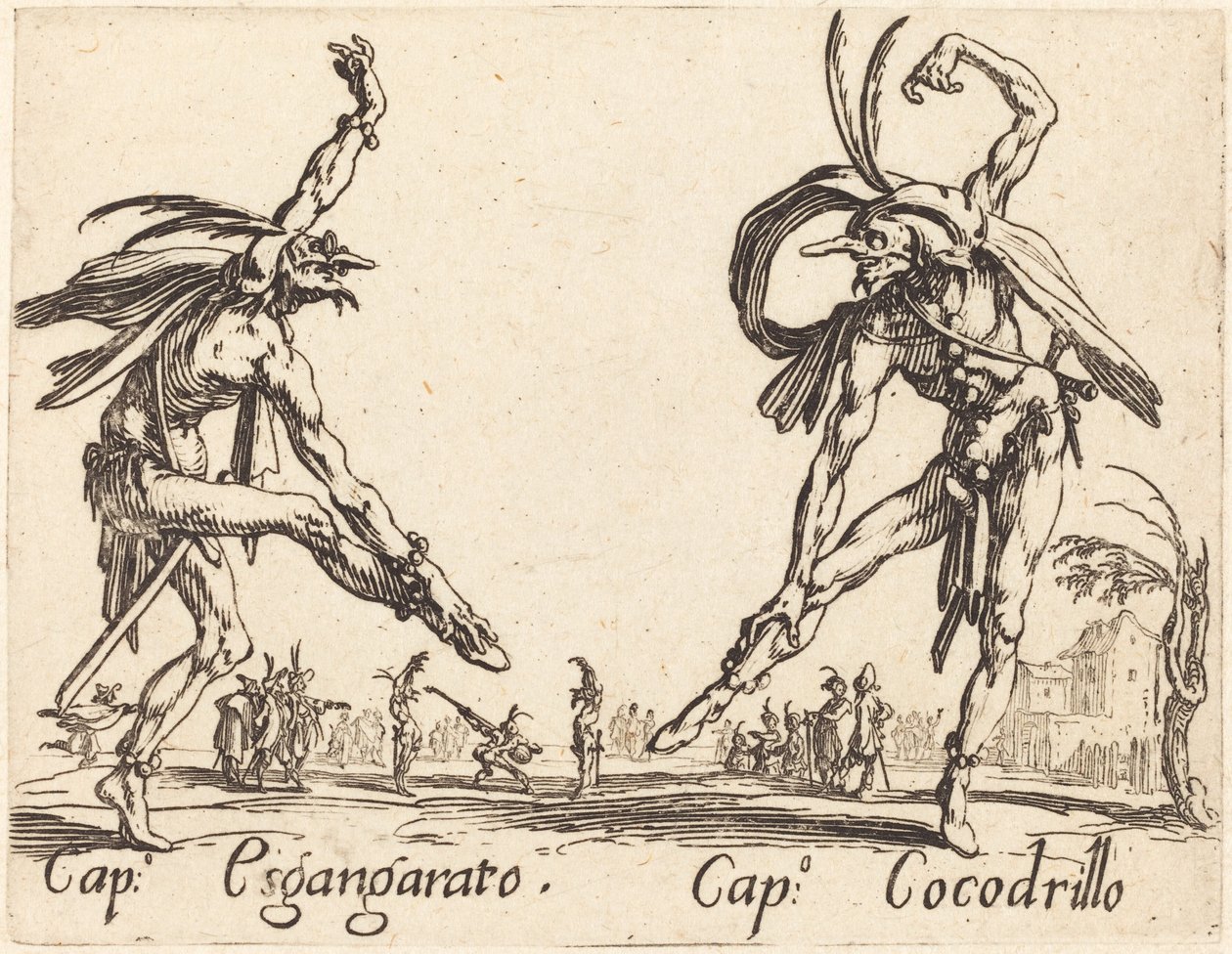 ingen Sgangherato og Cap. krokodille af Jacques Callot