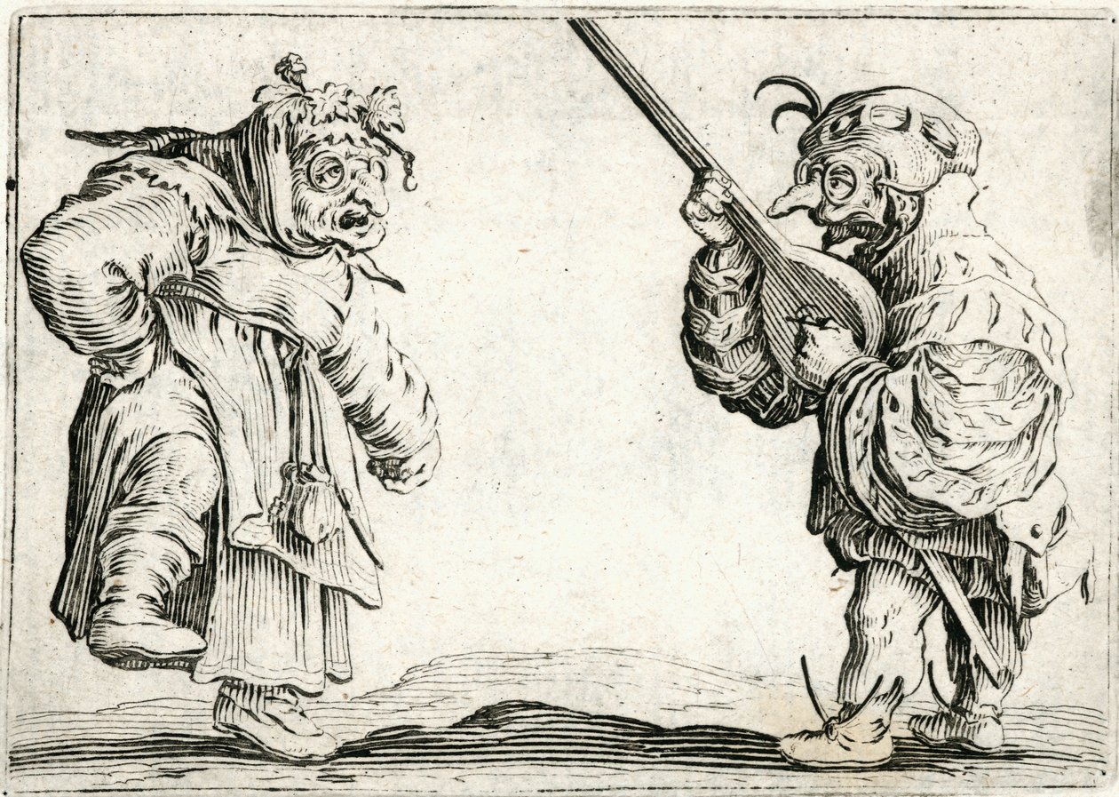 Capricer af forskellige figurer af Jacques Callot