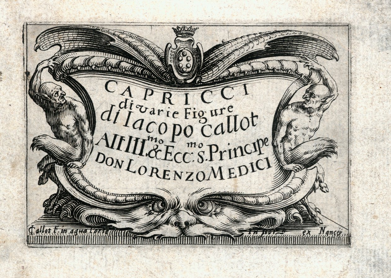 Capricer af forskellige figurer af Jacques Callot