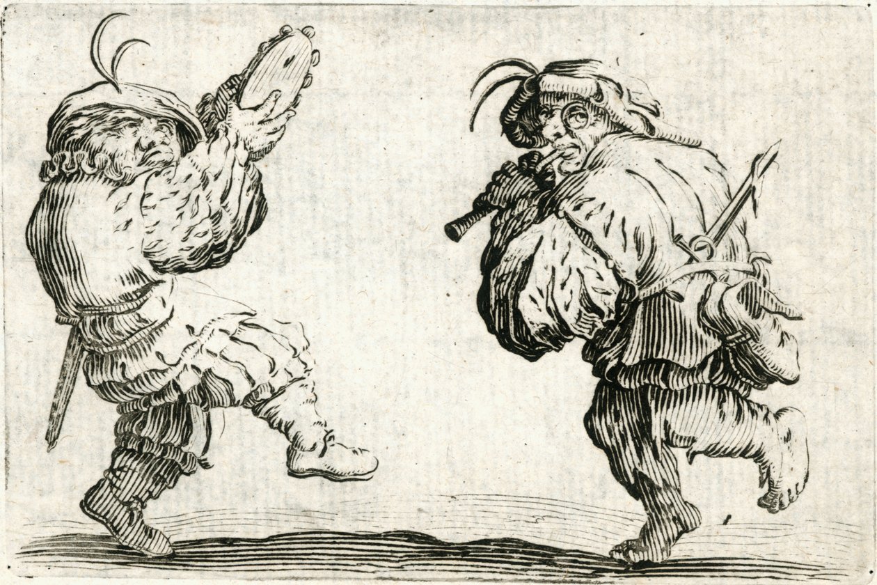 Capricer af forskellige figurer af Jacques Callot