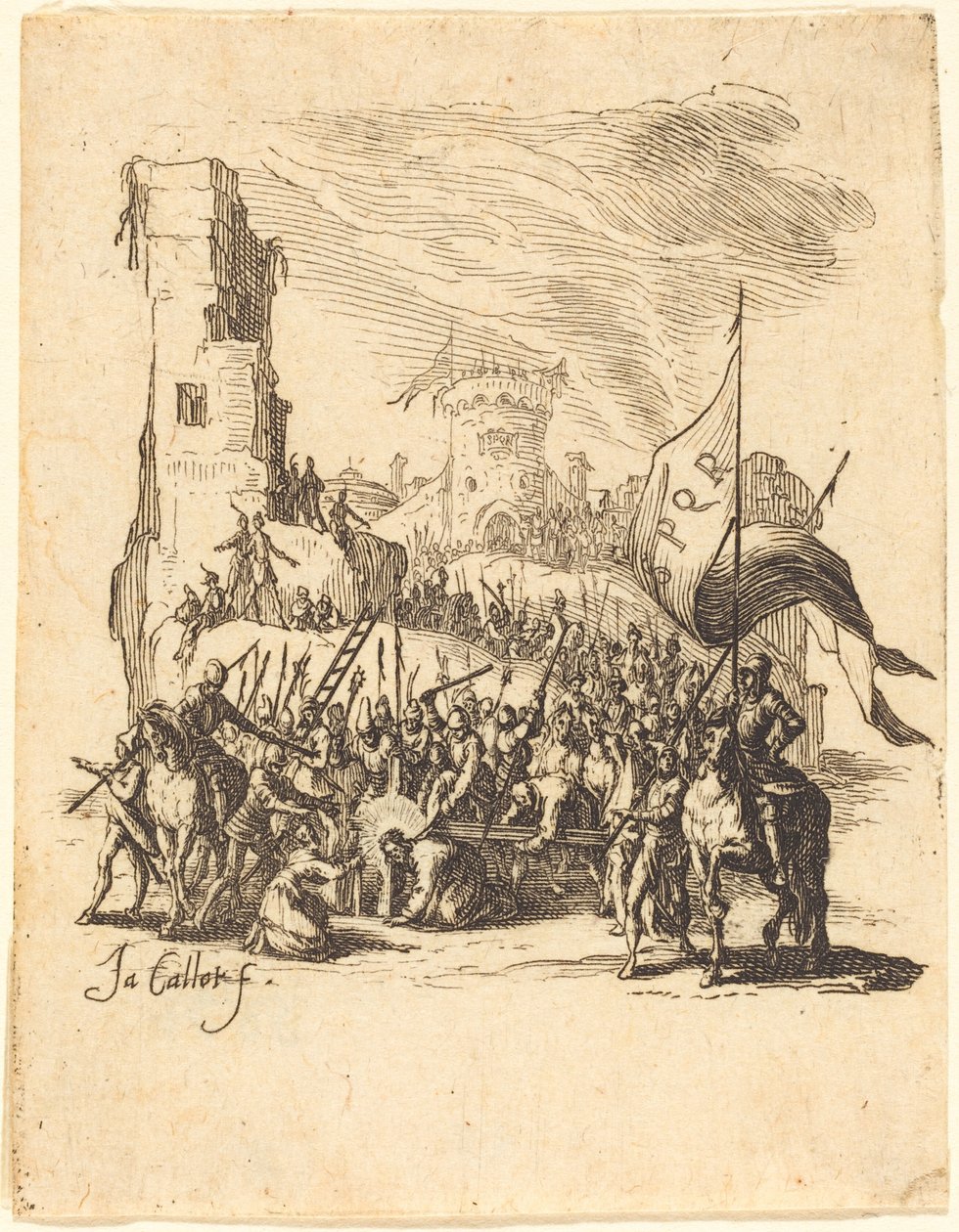 Kristus bærer korset af Jacques Callot