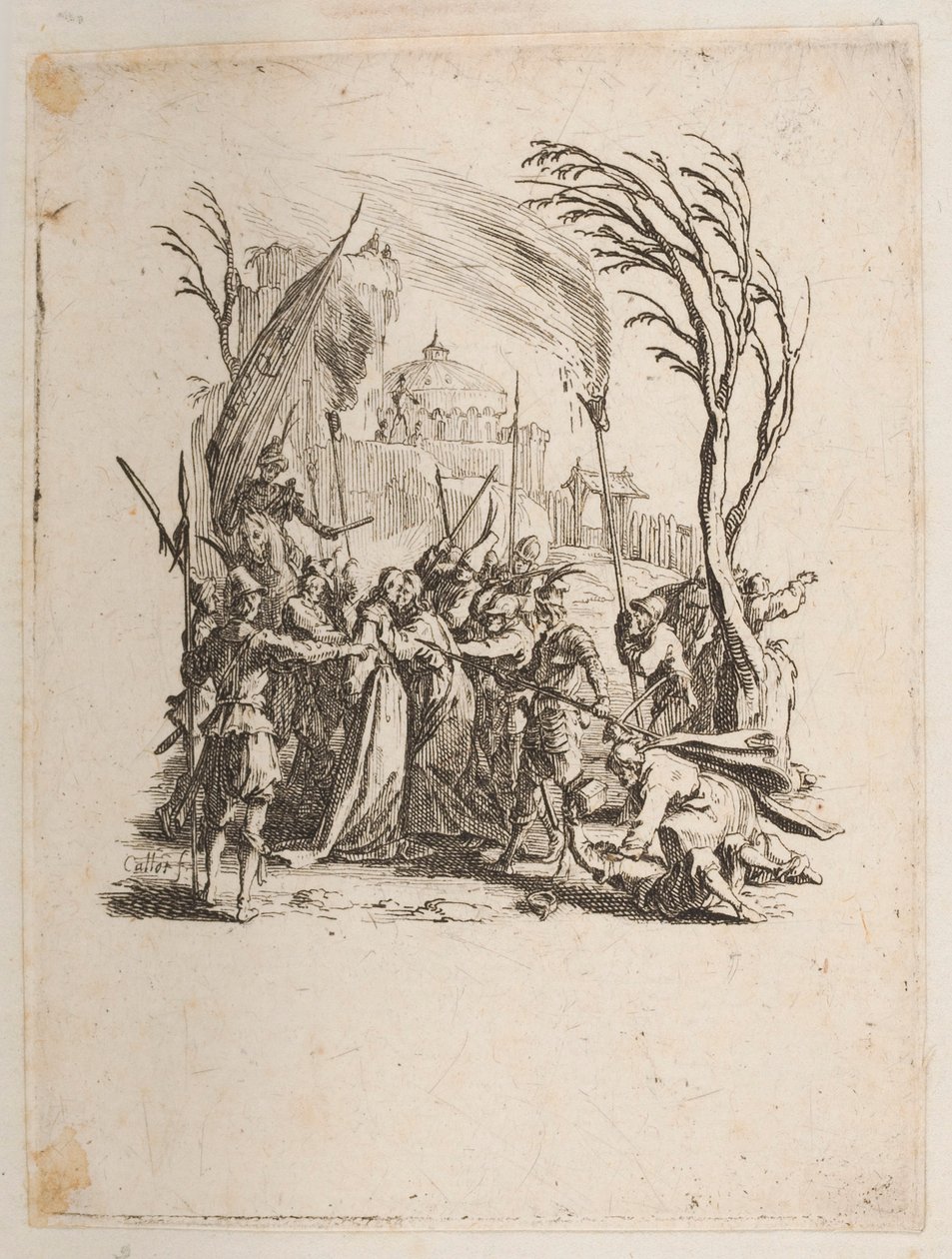 Kristus udleveret til jøderne, nej. 4 af 11 fra La Petite Passion af Jacques Callot