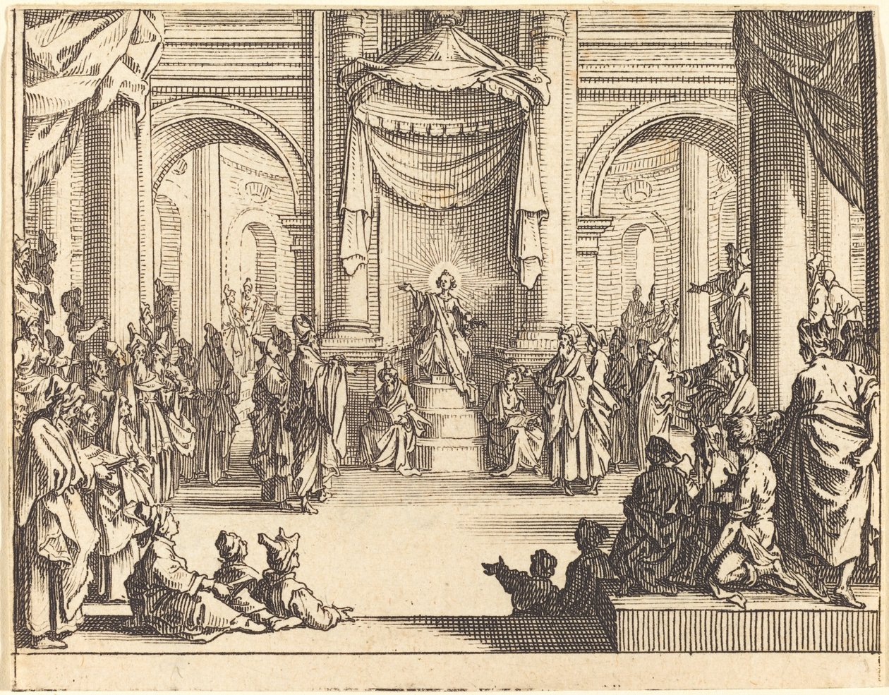 Kristus strides med lægerne af Jacques Callot