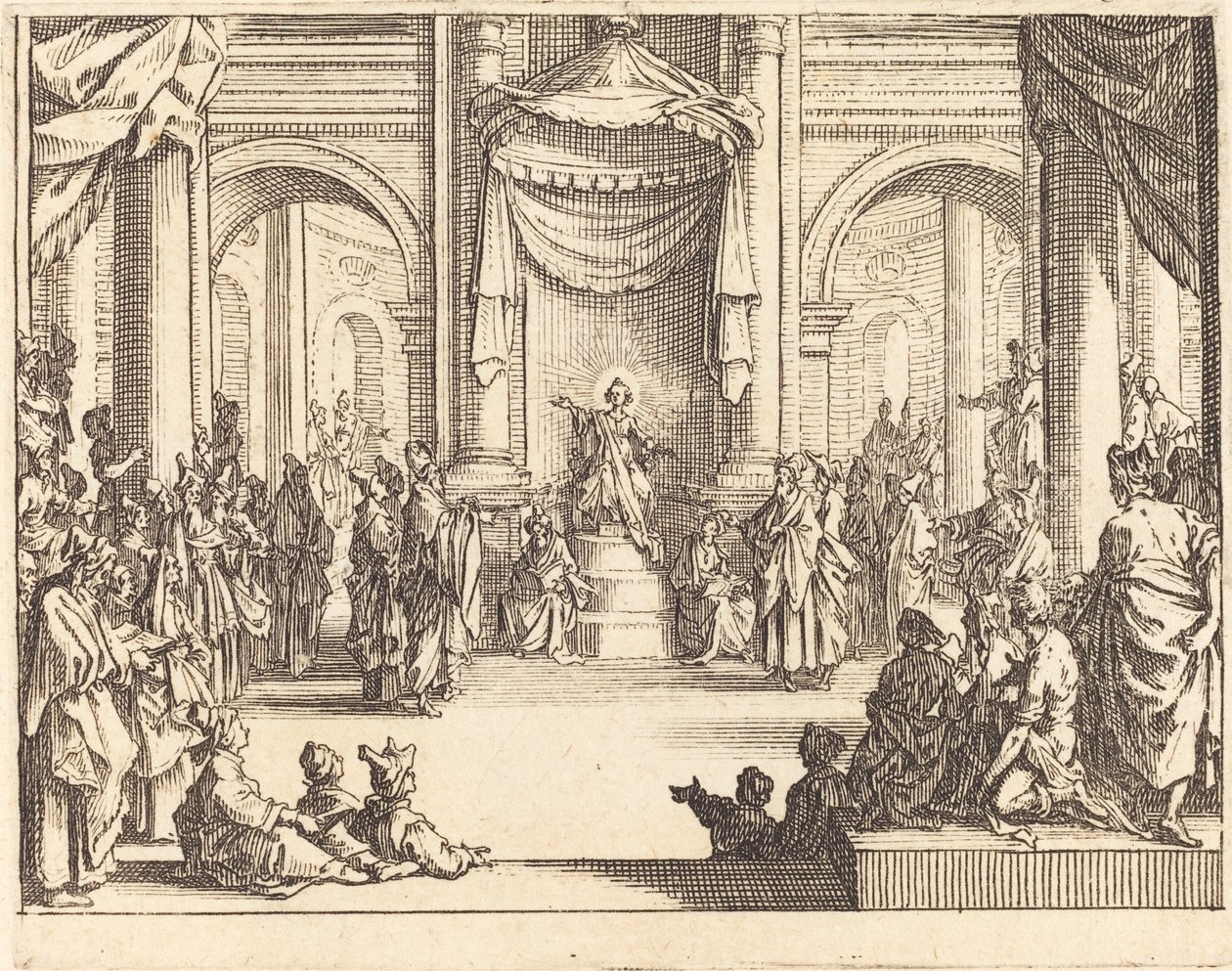 Kristus strides med lægerne af Jacques Callot