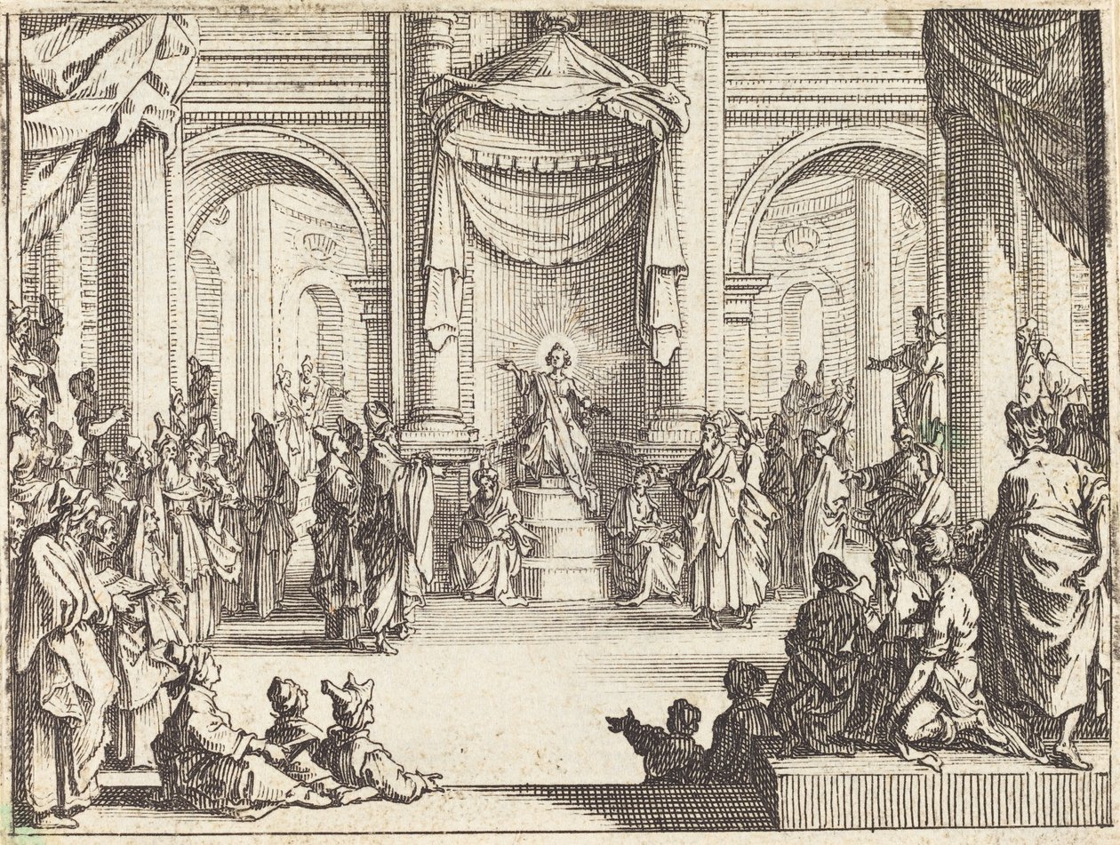 Kristus disputerer med lægerne, 1635. af Jacques Callot