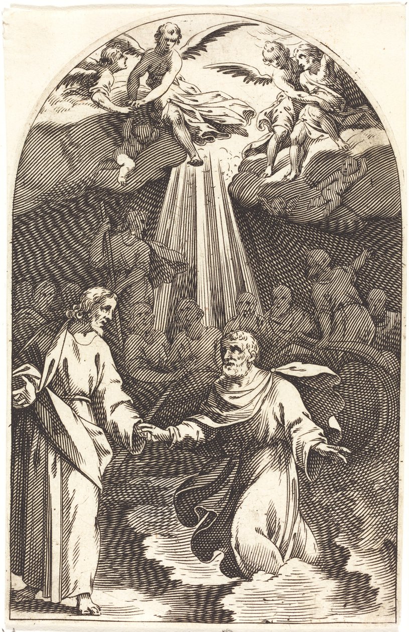 Kristus går på vandet [første plade] af Jacques Callot
