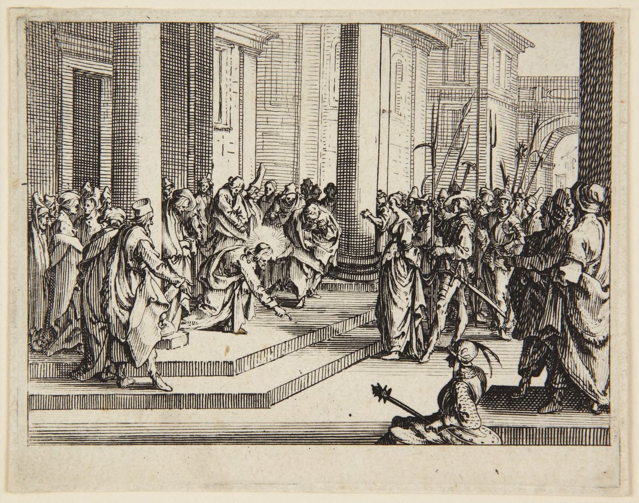 Kristus og den utro kvinde af Jacques Callot