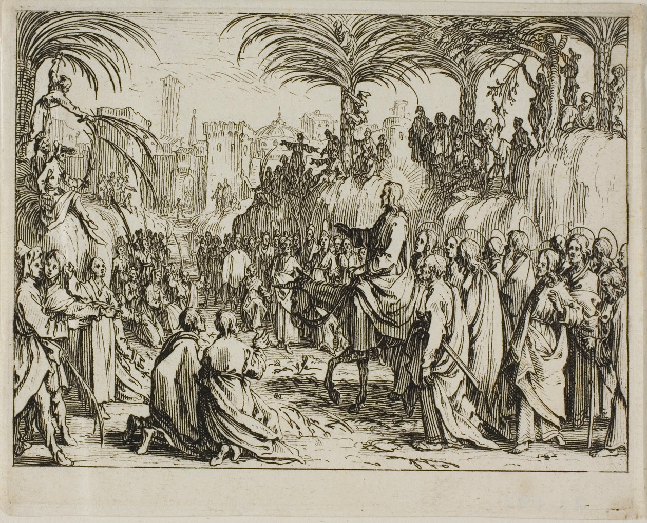 Kristi indtog i Jerusalem, fra Det Nye Testamente af Jacques Callot