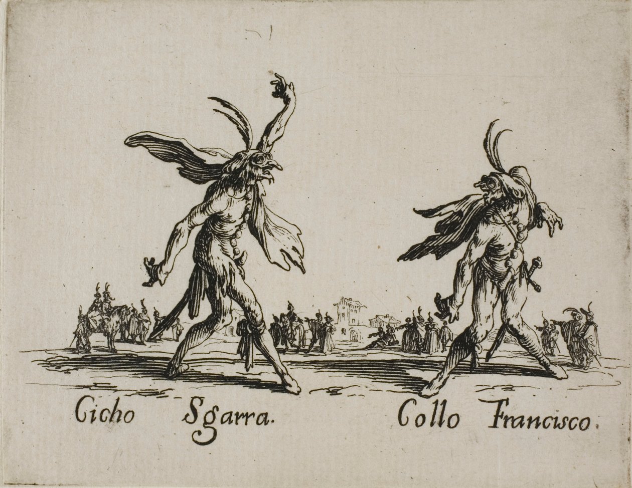 Cicho Sgarra - Collo Francisco, plade 6 fra Balli di Sfessania af Jacques Callot