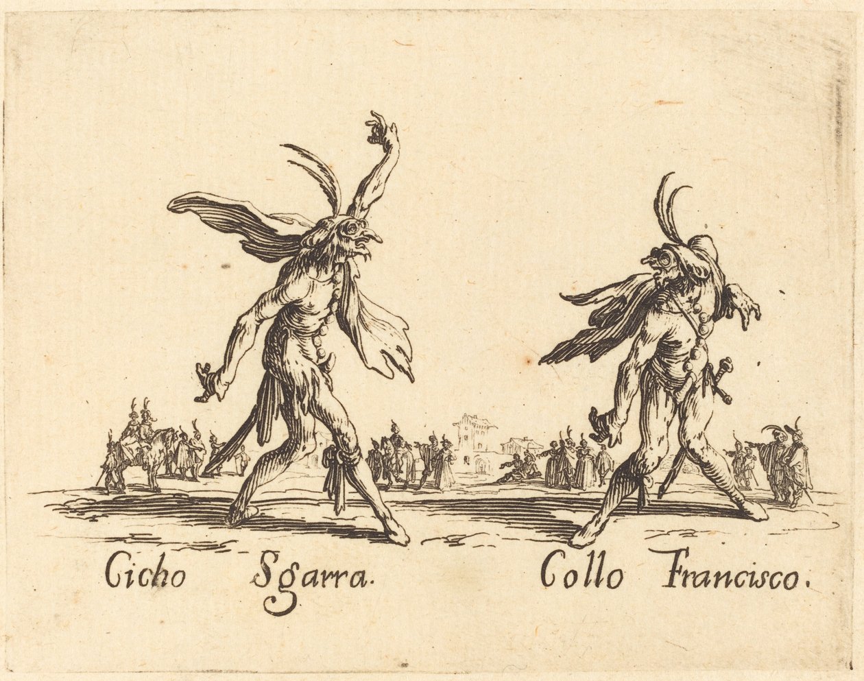 Cicho Sgarra og Collo Francisco af Jacques Callot