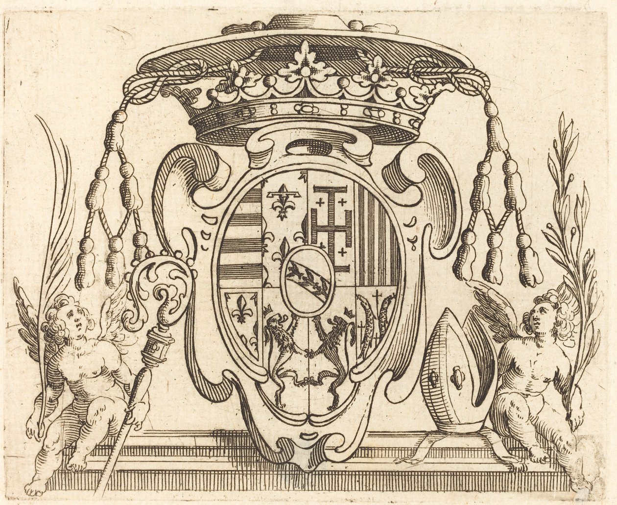 Våbenskjold af Nicolas Francis af Lorraine af Jacques Callot