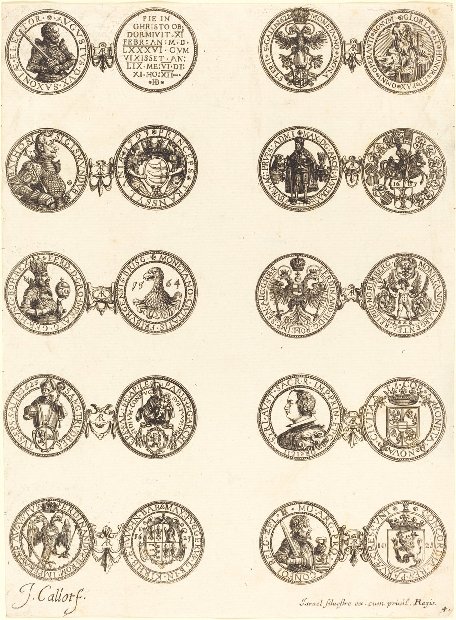 Mønter [plade 4] af Jacques Callot
