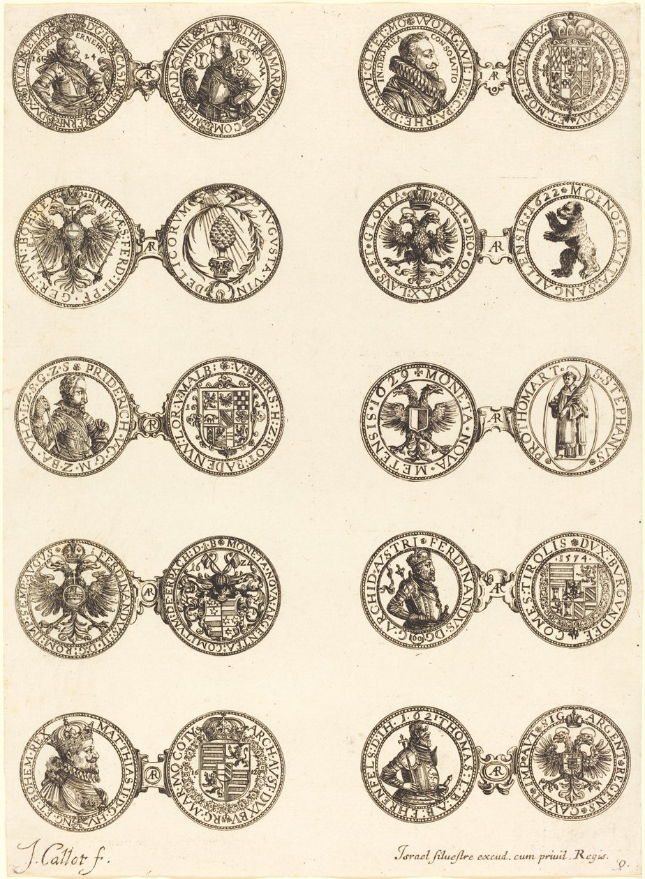 Mønter [plade 9]. af Jacques Callot