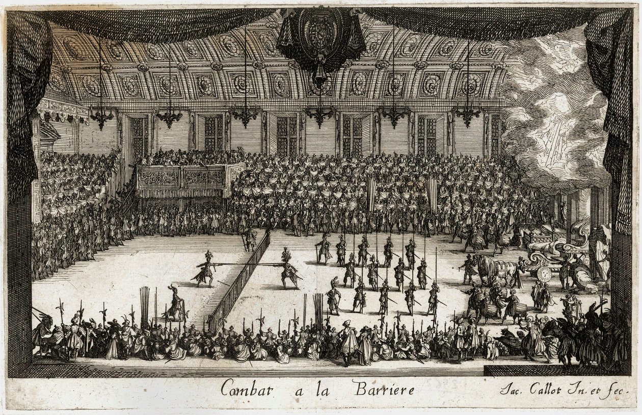 Combat a la barriere: turneringen ... (kobberstik) af Jacques Callot