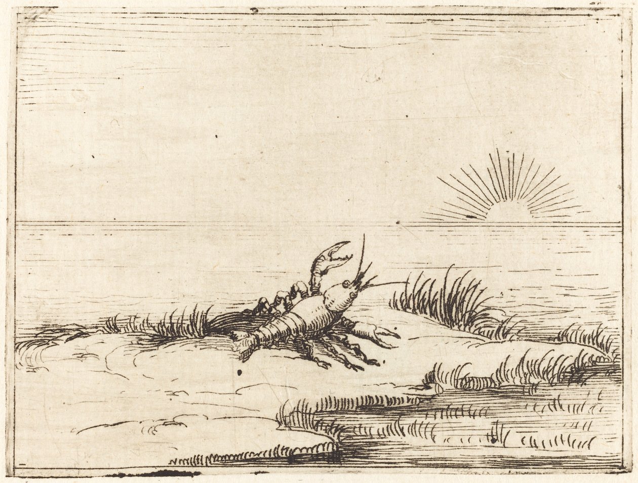 Krebs ser på solen af Jacques Callot